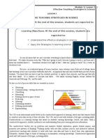 Effective Teaching Strategies in Science