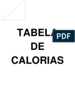 Tabela de Calorias