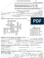 Eval Accord Nom Et Adjectif