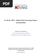 Respaper CA (Icai) - Ipcc - Model Mock Test Group I Paper 1 Accounting