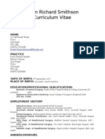 Jason Richard Smithson CV