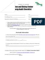 Kitchen Energy Audit Checklist