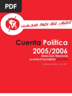 Cuenta Política 2005-2006 Juan-Pablo Pallamar Presidente Nacional Juventud Socialista de Chile