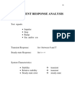 Transient Response Analysis: Test Signals: Impulse Step Ramp Sin And/or Cos