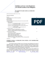 Interim Clinical Guidelines On Severe Acute Respiratory Syndrome (SARS) For Health Facilities in The Philippines