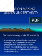 Decision Making Under Uncertainty