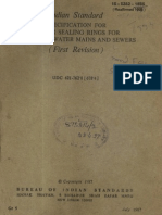 Is 5382 - 1998 Specification For Rubber, Sealing Rings For Gas Mains, Water Mains and Sewage