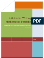 A Guide For Writing Mathematics Portfolio