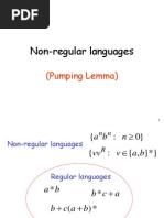 Non-Regular Languages: (Pumping Lemma)