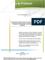 A Distinção Entre Técnica e Tecnologia: Vantagens e Desvantagens Da Automação Industrial