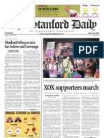 The Stanford Daily T: Student Tobacco Use Far Below Nat'l Average