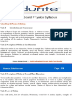 Cbse Board Physics Syllabus