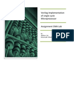 Verilog Implementation of Single Cycle Microprocessor