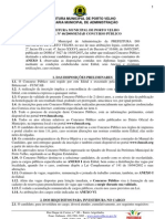 Prefeitura de Porto Velho Ro 2009 Edital