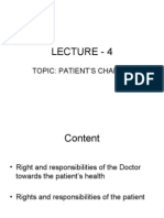 1st Semester Lecture - 4 Patients Charter