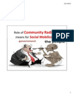 Role of Community Radio As A Means of Social Mobilization