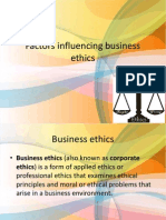 Factors Influencing Business Ethics