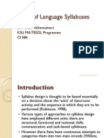 Language Syllabus Types