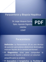 Paracentesis y Biopsia Hepatica