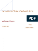 Seminar On Information Tecnology Acts: Data Encryption Standard (Des)