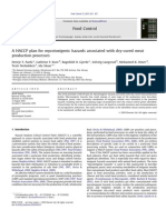 A HACCP Plan For Mycotoxigenic Hazards Associated With Dry-Cured Meat Production Processes