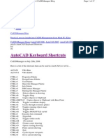 AutoCAD Keyboard Shortcuts