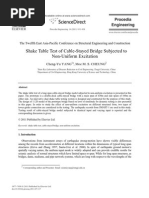 Shake Table Test of Cable-Stayed Bridge Subjected To Non-Uniform Excitation