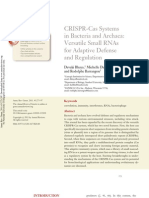 Crispr-Cas Systems in Bacteria and Archaea: Versatile Small Rnas For Adaptive Defense and Regulation