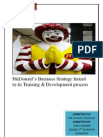 Mcdonald S Business Strategy Linked To Its Training & Development Process