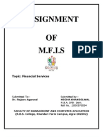 Assignment OF M.F.I.S: Topic: Financial Services