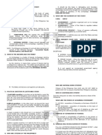 Constitutional Law 1 Pointers