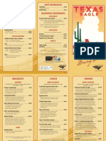 Amtrak Texas Eagle Dining Car Menu 201104