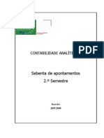 Apontamentos 2 - Semestre cONTABILIDADE DE CUSTO