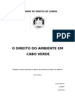 O Direito Do Ambiente em Cabo Verde