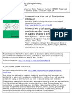 Information Sharing and Coordination Mechanisms For Managing Uncertainty in Supply Chains - A Simulation Study