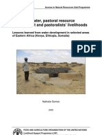 Access To Water, Pastoral Resource Management and Pastrolist Livelihoods