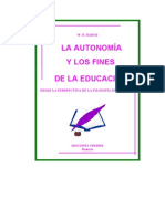 La Autonomia y Los Fines de La Educacion