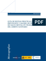 Guía de Buenas Prácticas para La Prevención y Manejo de Problemas de Salud Mental en Trabajadores Del Ámbito Sanitario