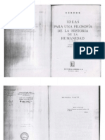 J. G. Herder - Ideas para Una Filosofía de La Historia de La Humanidad