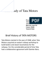 Case Study of Tata Motors: Presented By, Akansha Mer Amanpreet Singh Bhavana Agarwal Gaurav Bisht Yamesh Shah