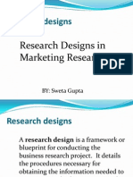 Research Designs in Marketing Research