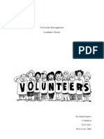 Volunteer Management Academic Essay: by Alexey Bogatov (77085913) 22.04.2011 Word Count: 2660