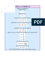 Ac Formulas