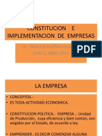 Constitucion e Implementacion de Empresas Concepto