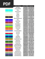 Hex RGB Colours