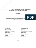 Economic Implications of Climate Change On Nepalese Agriculture Since 1980