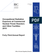 2010 - FINAL - NUREG 0713 - Occupational Radiation Exposure at Commercial Nuclear Power Reactors and Other Facilities 2010