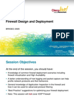 Firewall Design and Deployment: BRKSEC-2020