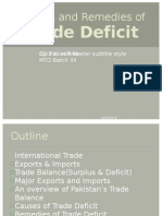 Trade Deficit: Causes and Remedies of