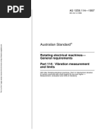 As 1359.114-1997 Rotating Electrical Machines - General Requirements Vibration Measurements and Limits